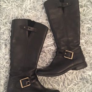 Timberland black leather riding boots